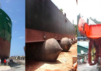 Botaduras de Barcos Reparación de Buques Salvamento Marítimo Utilizando Bolsas de Aire de Caucho